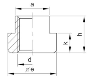 Muttern für T-Nuten DIN 508 Stahl Blank 10 M20X22