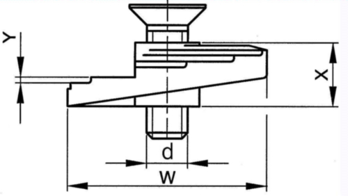 Système de fixation pour plancher excentrique Fonte malléable Galvanisé à chaud