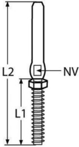 Terminaison filetée Acier inoxydable (Inox) A4