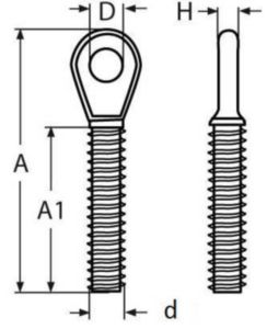 ESS Threaded Jaw Right Hand Thread Stainless Steel A4