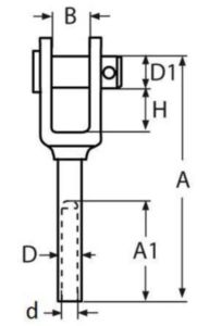 ESS Terminaison filetée Acier inoxydable (Inox) A4