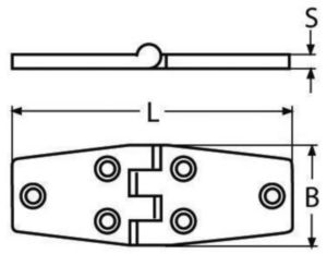 Bisagra de puerta Acero inoxidable (Inox) A4