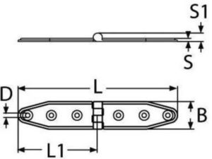 Bisagra de puerta Acero inoxidable (Inox) A2