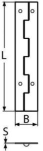 Charnière à piano Acier inoxydable (Inox) A2