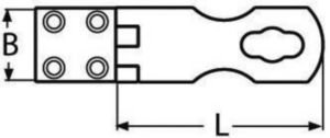 Fermeture à cadenas Acier inoxydable (Inox) A2