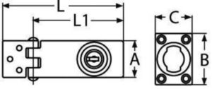 Overslagsluiting Roestvaststaal (RVS) A2 30MM