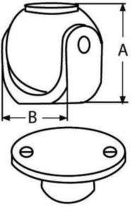 Element fixare ușă magnetic Oțel inoxidabil A4 34X34