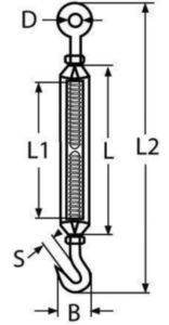 Esticadores Aço inoxidável (Inox) A4