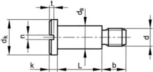 Pancilinderschroef met zaaggleuf en borst DIN 923 Staal Elektrolytisch verzinkt 4.8