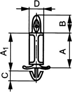 PCB-Kunststoff-Abstandshalter Kunststoff Polyamid (nylon) 6.6