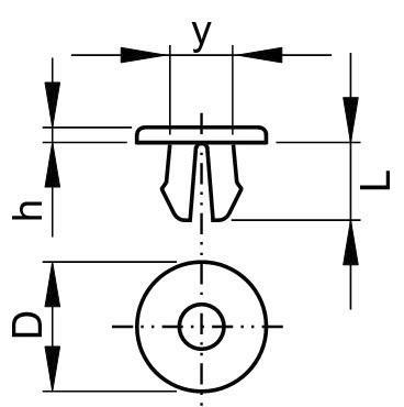 Spreidmoer Kunststof Polyamide (nylon) 6.6