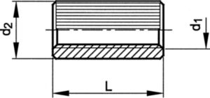 Knurled nut type RM Steel Zinc plated