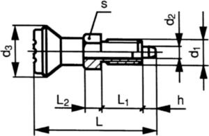 Indexbout zonder vergrendelgleuf Kunststof Polyamide (nylon)/Staal 6