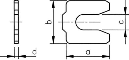 Fabory Precision plate Stainless steel A2 75 x 70 x 0,70mm