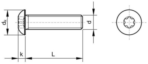 Laagbolkopschroef met T-ster ISO ≈7380-1 Staal Elektrolytisch verzinkt 010.9