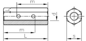 Tensor hexagonal DIN 1479 Acero Cincado 5