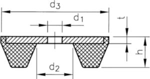 Mounting type SE Steel/natural rubber Zinc plated