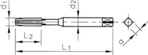 Fabory Machine tap DIN 376 N/A HSS-E M 3