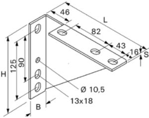 Fischer Úhelník konzolový Ocel Pozinkované 207/165