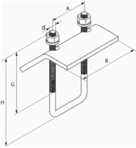 FISCHER Beam clamp Steel Zinc plated