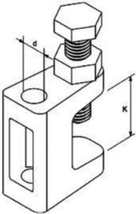 FISCHER Clamp hanger TKL Cast iron Zinc plated