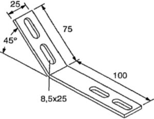 Fischer Montagewinkel Stahl Elektrolytisch verzinkt 38-90