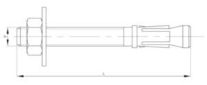 MAXXFAST Anchor bolt ThruFast Stainless steel A2