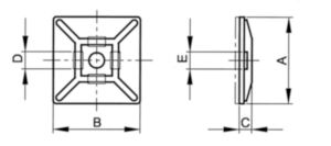 Cable tie mount Plastic Polyamide (nylon)