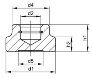 DIN 6311 támasztó betét DIN 6311 Acél Black Oxide