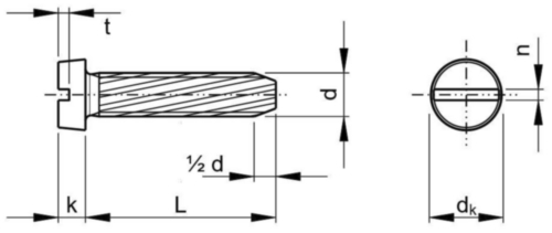 Cilinderkop schroef met zaaggleuf din 7513b DIN 7513 B Staal Elektrolytisch verzinkt
