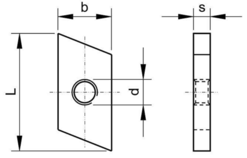 Slide nut 28/15 Steel Zinc plated