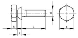 SÉCURITÉ Vis autocassant à tête cylindrique bombée plate Acier inoxydable (Inox) A2