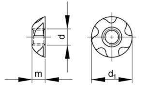 SECURITY Kinmar® removable nut Aço Camada de zinco isento Cr<sup>6+</sup>- ISO 10683 flZnnc