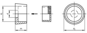 SÉCURITÉ Capuchon NoGo™ type 1, fermé Acier Electro zingué