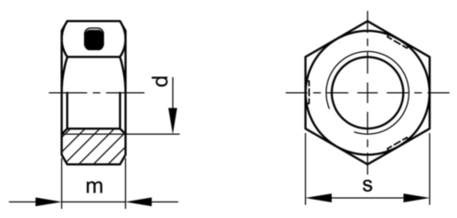 BILOC Prevailing torque type hexagon nut, all metal DIN ≈980V Steel Zinc plated 10