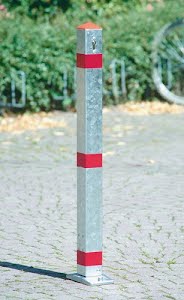 Security post steel, silver hinged URBANUS