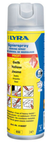 LYRA MARK SPRAY       4180007 GEEL/JAUNE