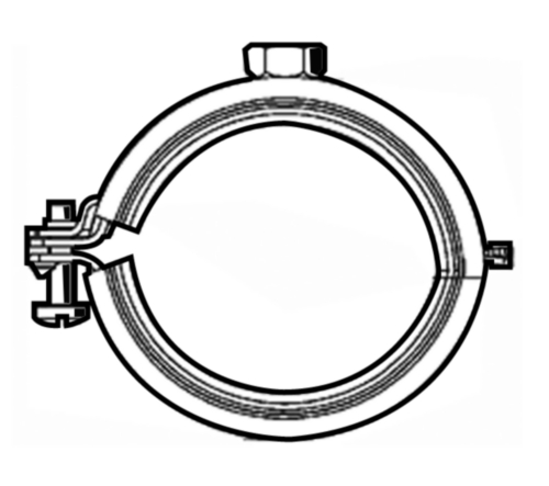 Hinged pipe clamp