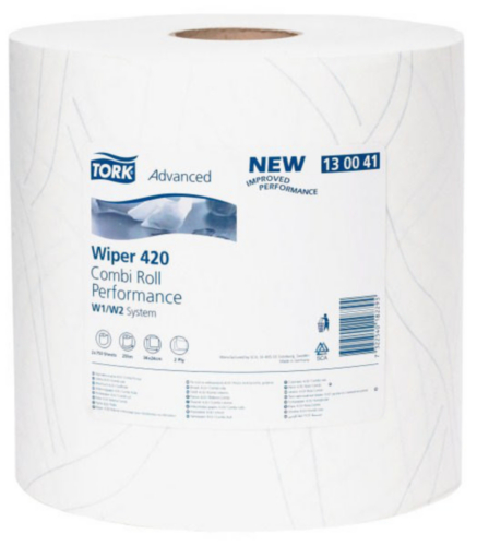 Tork Cleaning cloths Wiper 420 420-WIT-W1/W2 34/24