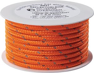 Reflector cord safety reflector length 100 m diameter 4 mm polyester orange OVERMANN