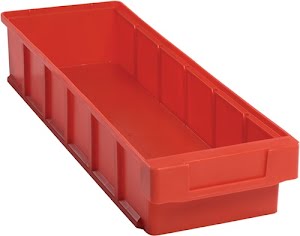 Boîte pour étagère VKB L500xl152xH83 mm rouge polypropylène LA-KA-PE