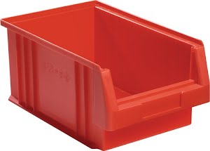 Boîte de rangement à ouverture frontale PLK L330xl213xH150mm PP rouge LA-KA-PE