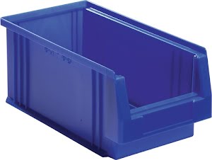 Boîte de rangement à ouverture frontale PLK L290xl150xH125mm PP bleue LA-KA-PE