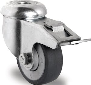 Swivel castor with total stop wheel dm 75 mm load cap. 75 kg PROMAT