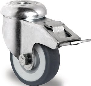 Swivel castor with total stop wheel dm 100 mm load cap. 100 kg PROMAT