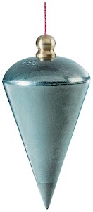 Plumb bob 300 g pear shape die-cast zinc