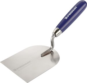 Promat Moulding trowel width 100 mm stainless, with beech handle stainless steel