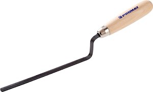 Promatointing trowel length 180 mm width 8 mm hardened, with beech handle steelOMA