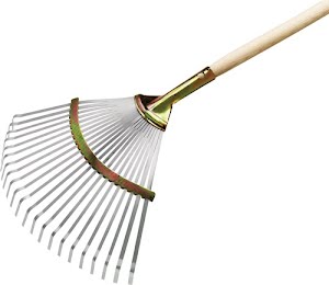 Leaf rake working width 450 mm galvanised steel fixed FLORA