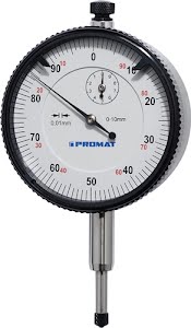 Dial gauge DIN 878 10 mm readout 0.01 mm PROMAT